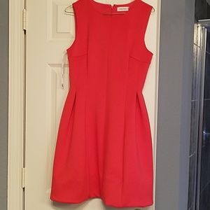 Calvin Klein coral midi dress